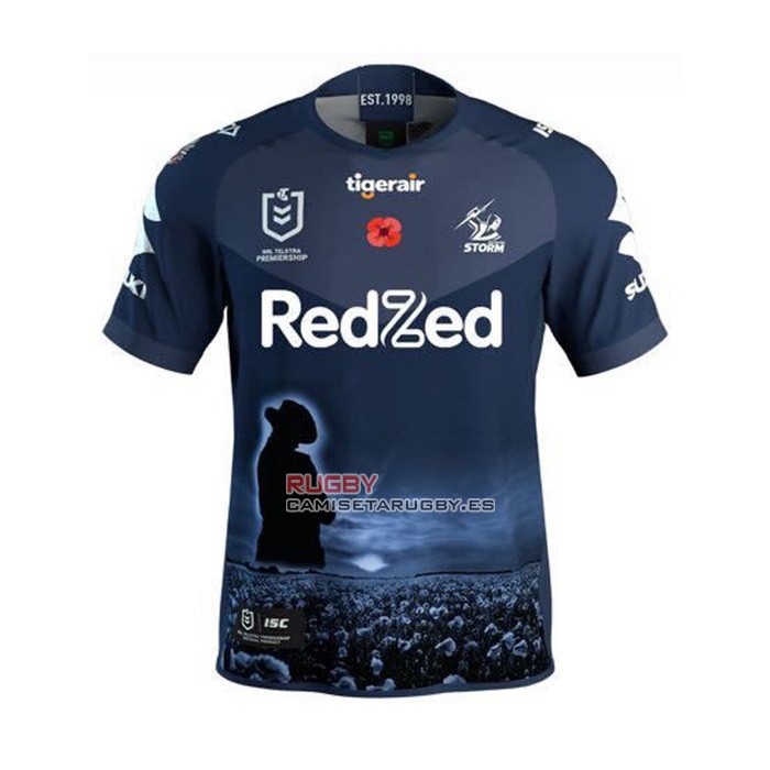 Camiseta Melbourne Storm Anzac Rugby 2021 Conmemorative